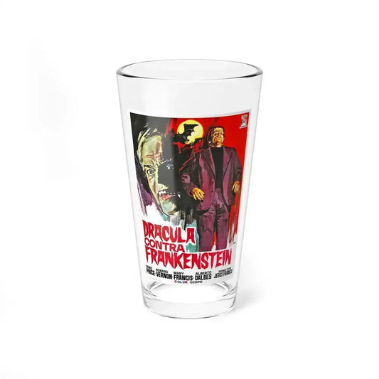 DRACULA, PRISONER OF FRANKENSTEIN 1972 Movie Poster - Pint Glass 16oz 16oz - Go Mug Yourself