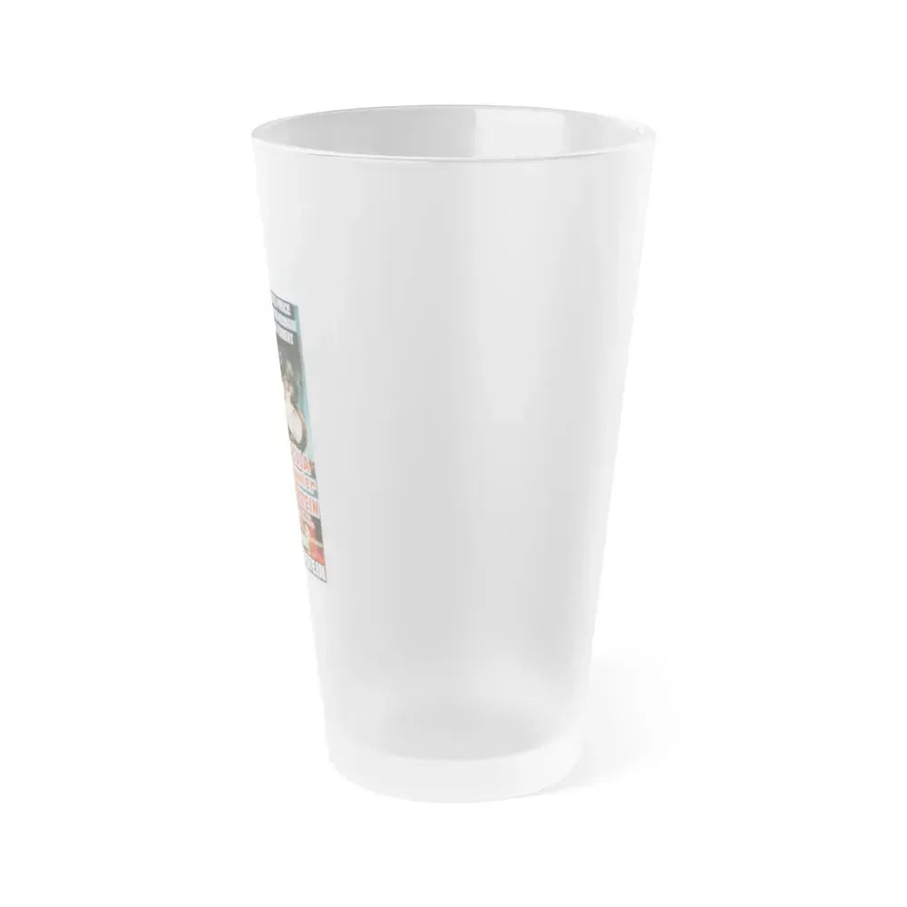 DRACULA, PRISONER OF FRANKENSTEIN (BELGIAN) 1972 Movie Poster - Frosted Pint Glass 16oz - Go Mug Yourself