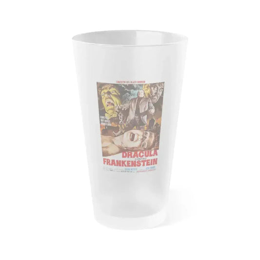 DRACULA, PRISONER OF FRANKENSTEIN (ITALIAN) 1972 Movie Poster - Frosted Pint Glass 16oz 16oz Frosted - Go Mug Yourself
