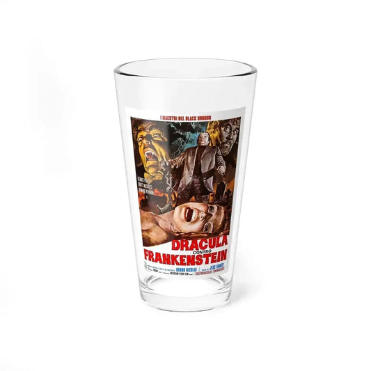 DRACULA, PRISONER OF FRANKENSTEIN (ITALIAN) 1972 Movie Poster - Pint Glass 16oz 16oz - Go Mug Yourself