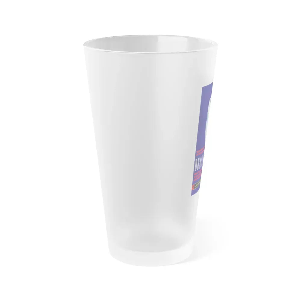 DRACULA'S WIDOW 1988 Movie Poster - Frosted Pint Glass 16oz - Go Mug Yourself