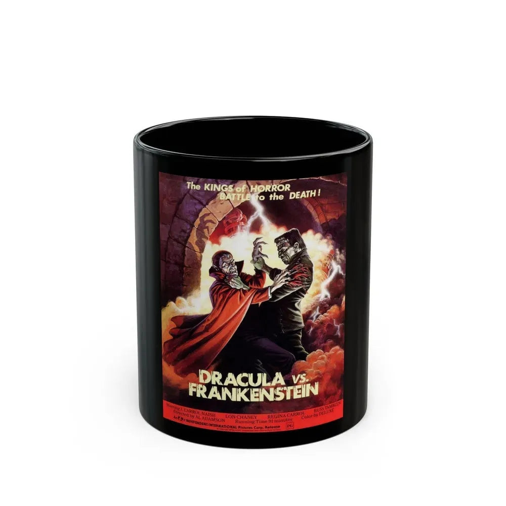 DRACULA VS. FRANKENSTEIN (2) 1971 Movie Poster - Black Coffee Mug 11oz - Go Mug Yourself