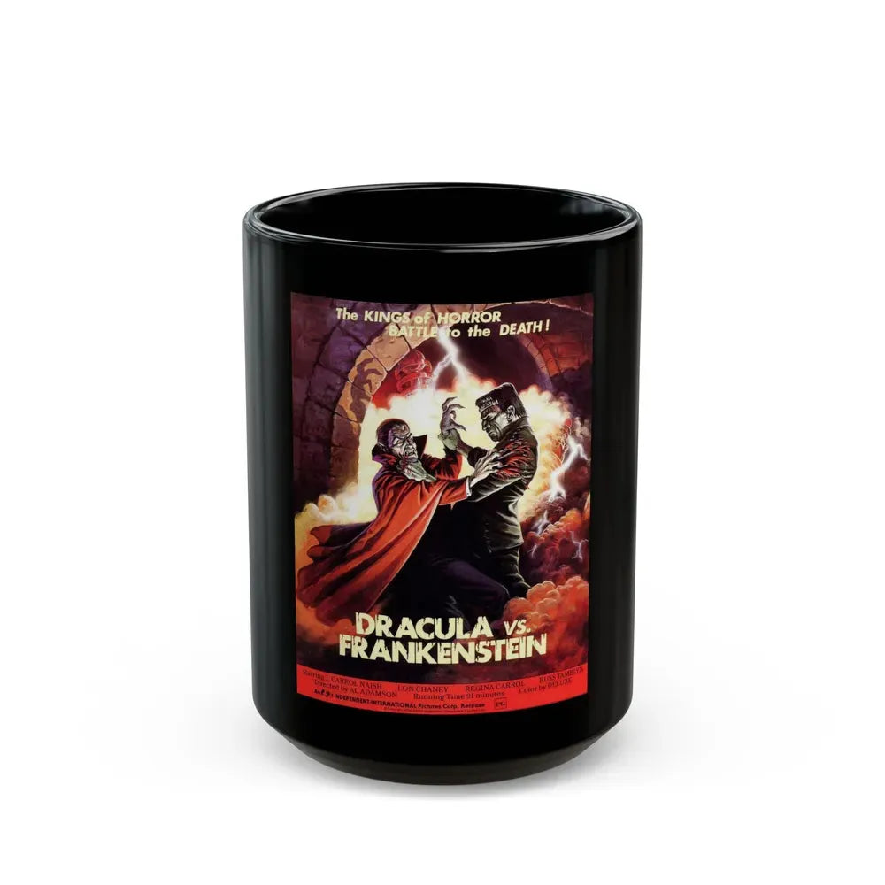 DRACULA VS. FRANKENSTEIN (2) 1971 Movie Poster - Black Coffee Mug 15oz - Go Mug Yourself