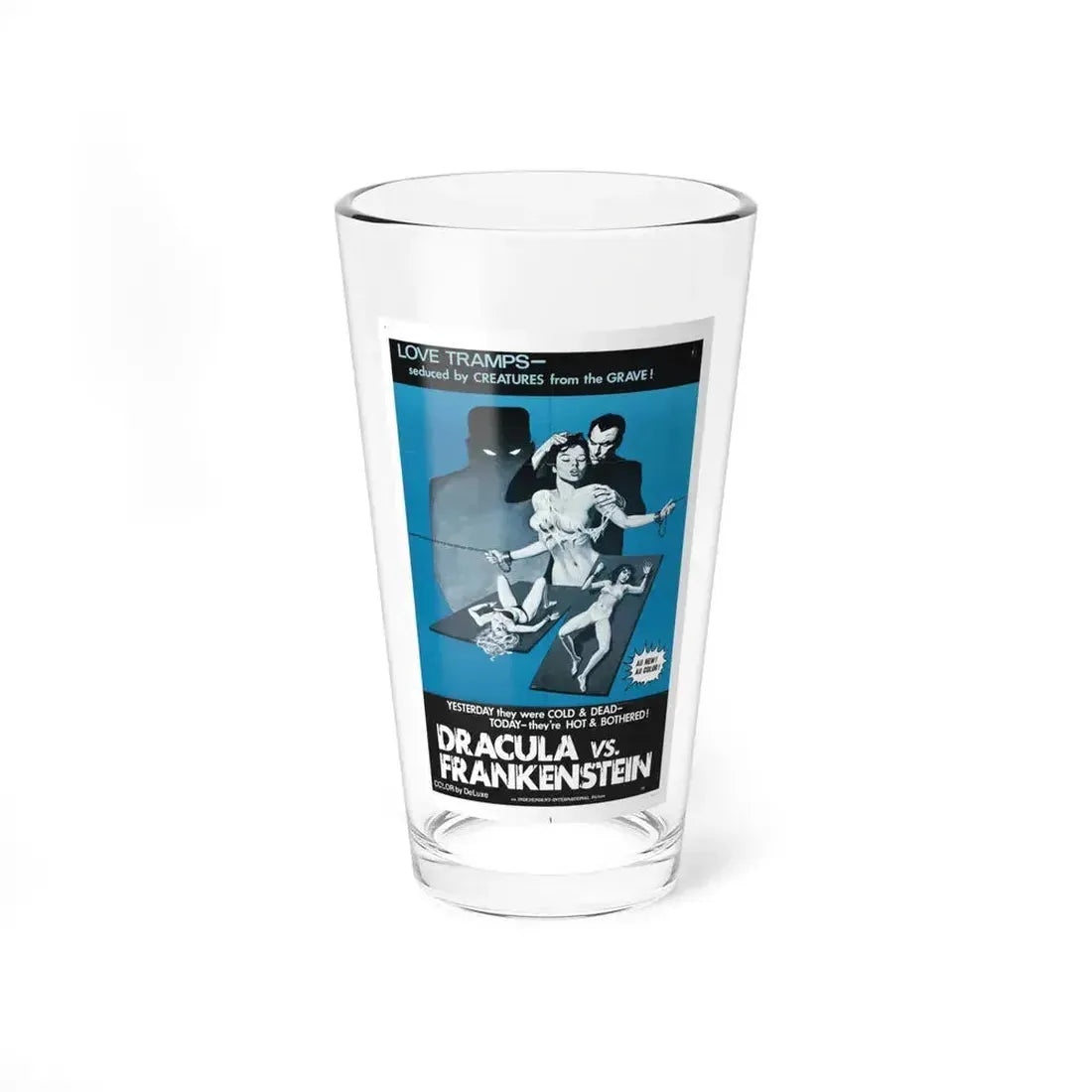 DRACULA VS. FRANKENSTEIN (3) 1971 Movie Poster - Pint Glass 16oz 16oz - Go Mug Yourself