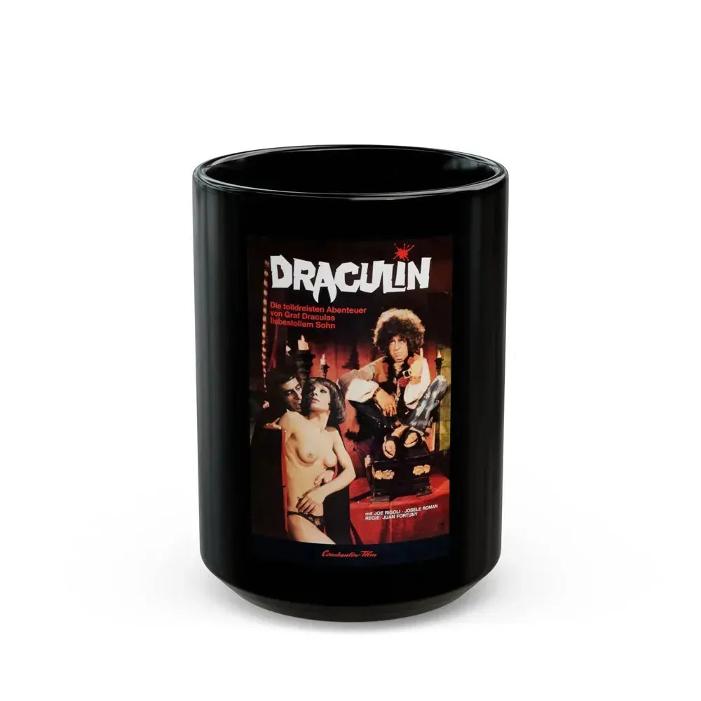DRACULIN 1977 Movie Poster - Black Coffee Mug 15oz - Go Mug Yourself