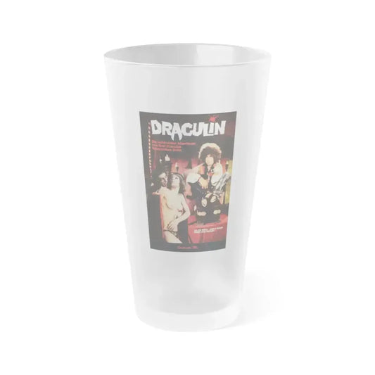 DRACULIN 1977 Movie Poster - Frosted Pint Glass 16oz 16oz Frosted - Go Mug Yourself