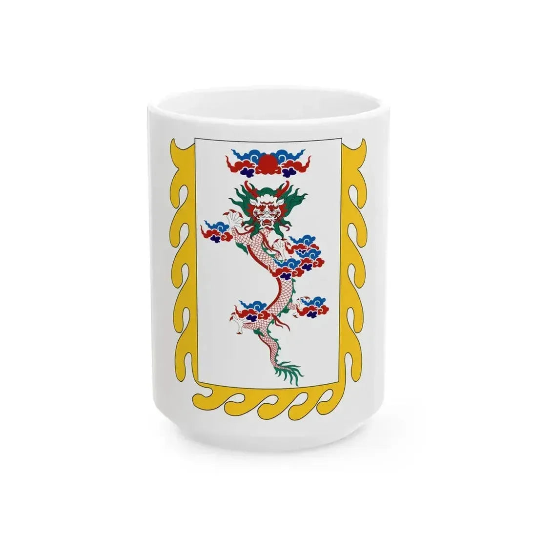 Dragon flag used by Du Wenxiu (China) White Coffee Mug 15oz - Go Mug Yourself