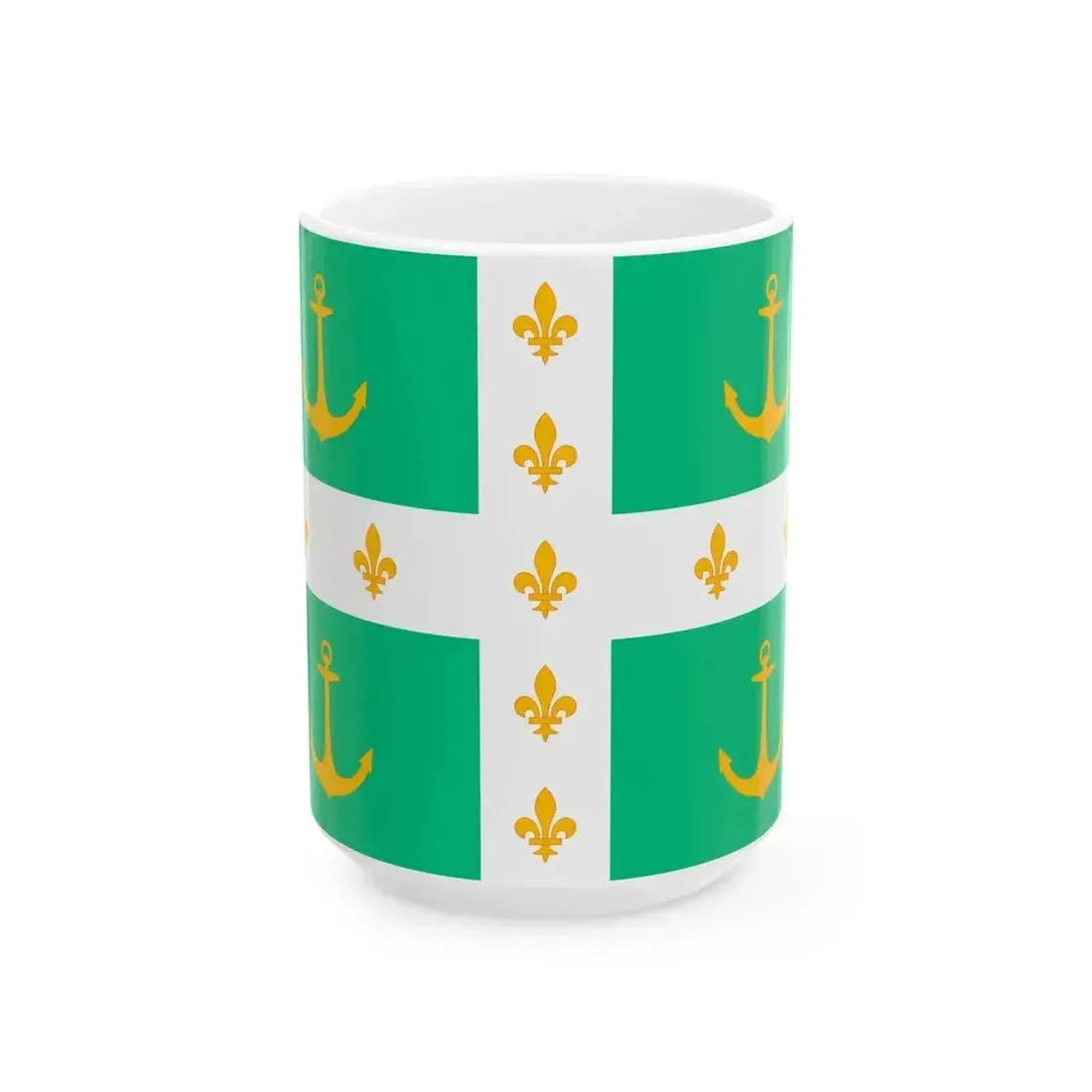 Drapeau Arsenal Rochefort (Belgium) White Coffee Mug 15oz - Go Mug Yourself