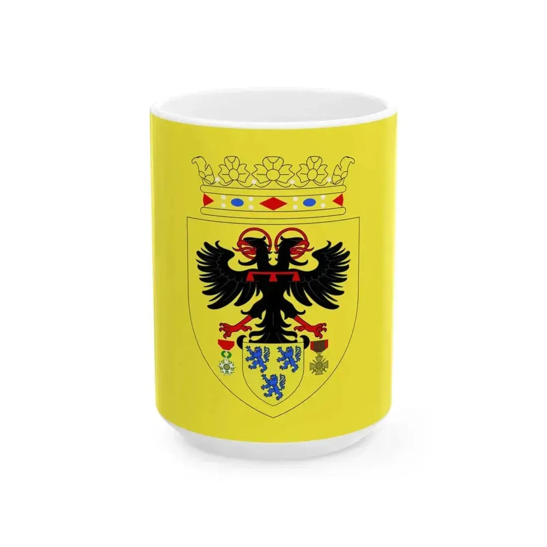 Drapeau Cambrai (France) White Coffee Mug 15oz - Go Mug Yourself