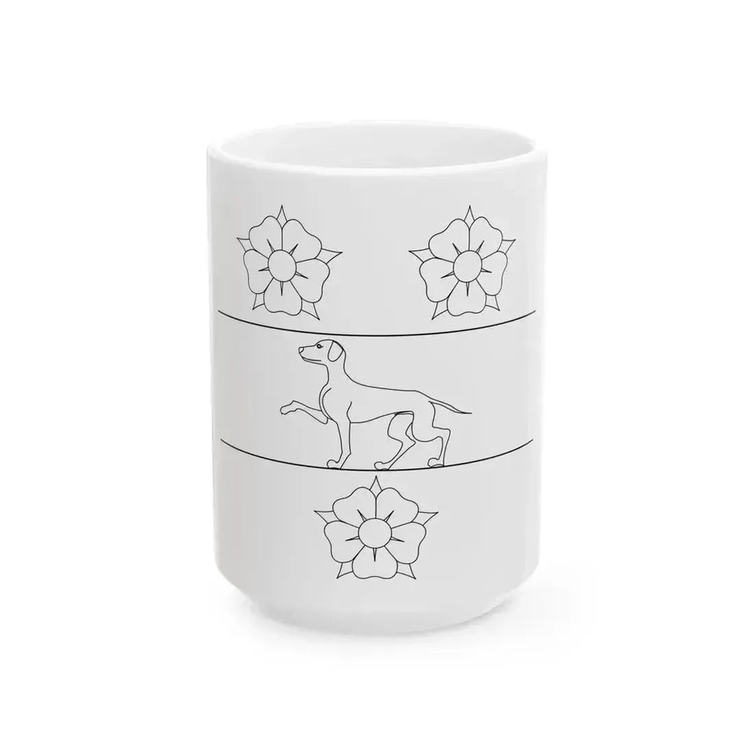 Drapeau de Jean de Michaelis (Italy) White Coffee Mug 15oz - Go Mug Yourself