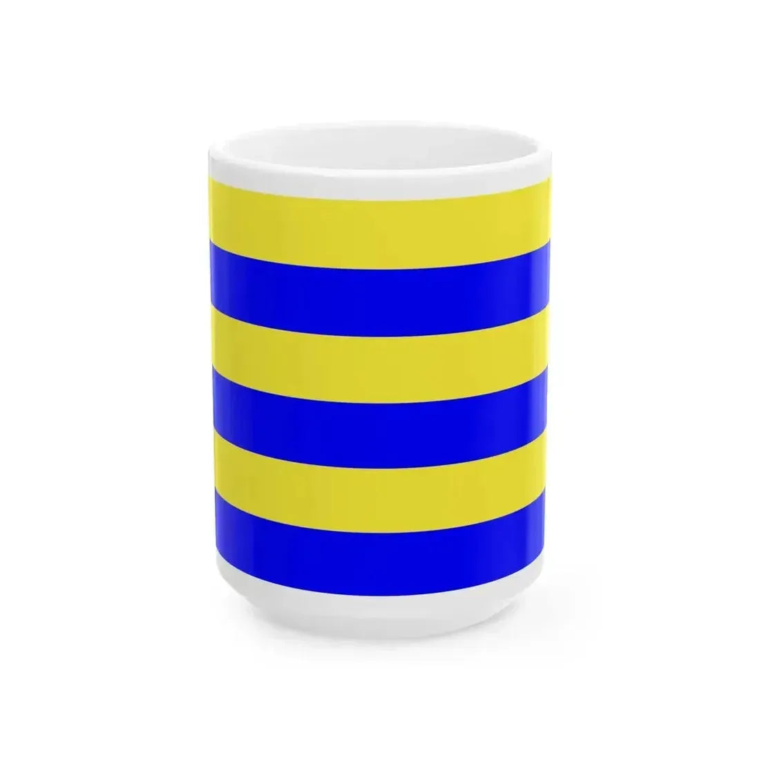 Drapeau de la commune de Mardyck 59 Nord-France (France) White Coffee Mug 15oz - Go Mug Yourself