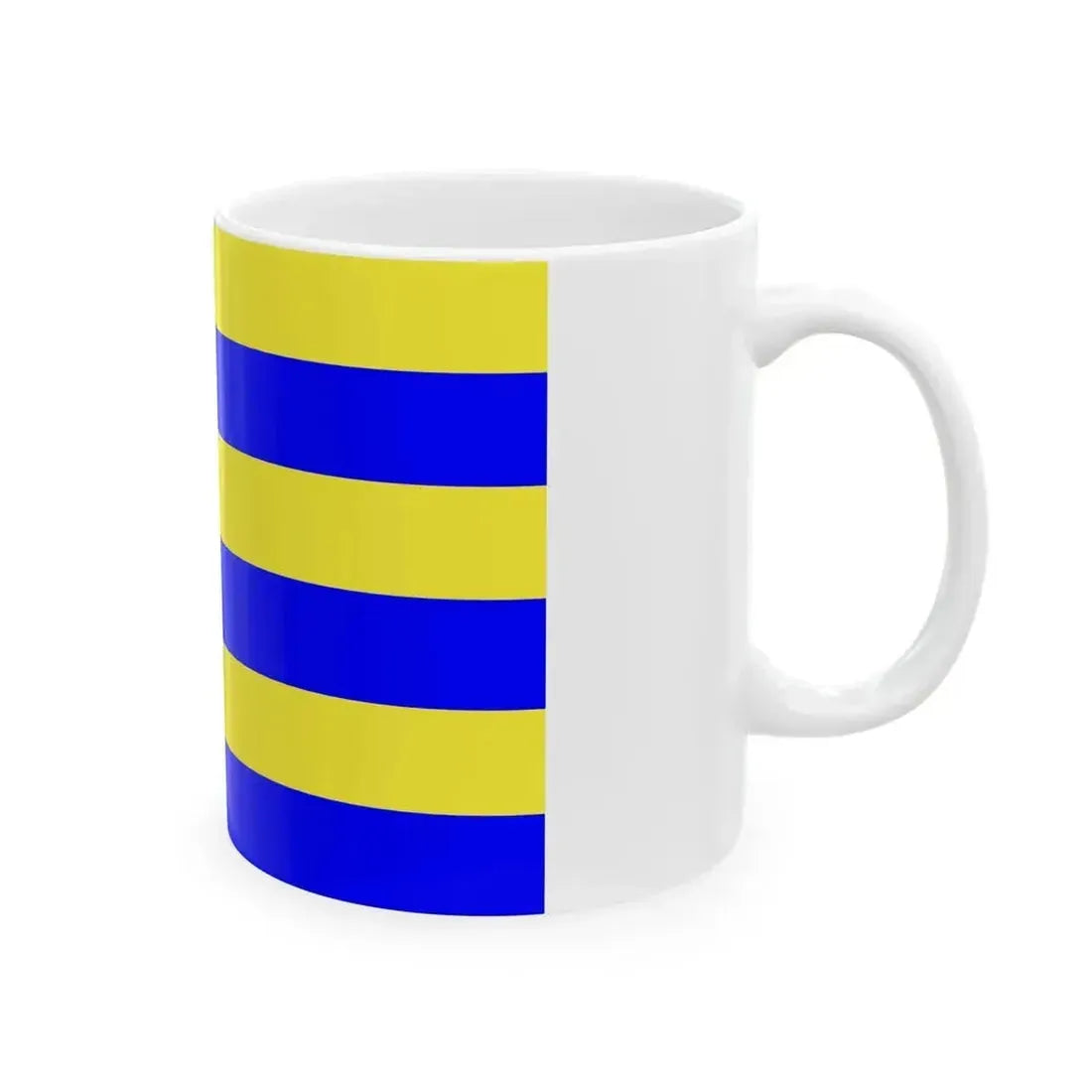 Drapeau de la commune de Mardyck 59 Nord-France (France) White Coffee Mug - Go Mug Yourself