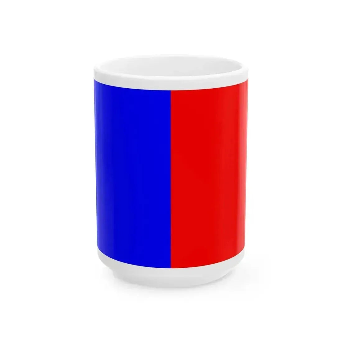 Drapeau de la commune de Petite-Synthe 59 Nord-France (France) White Coffee Mug 15oz - Go Mug Yourself