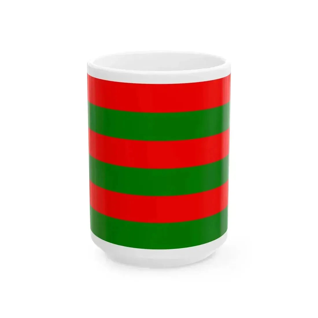 Drapeau de la commune de Rosendael 59 Nord-France (France) White Coffee Mug 15oz - Go Mug Yourself