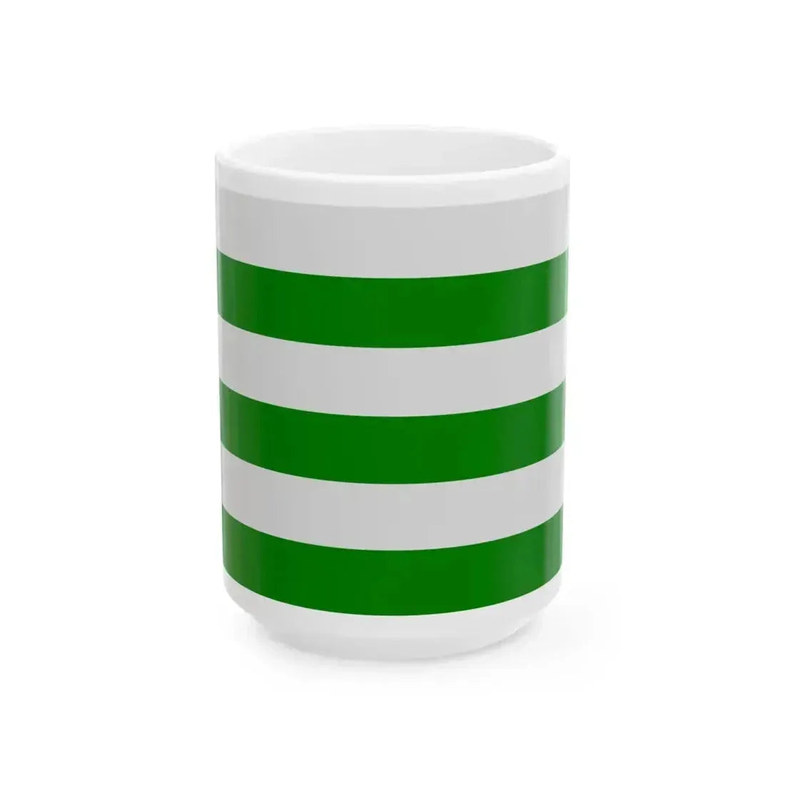 Drapeau de la commune de Saint-Pol-sur-Mer 59 Nord-France (France) White Coffee Mug 15oz - Go Mug Yourself