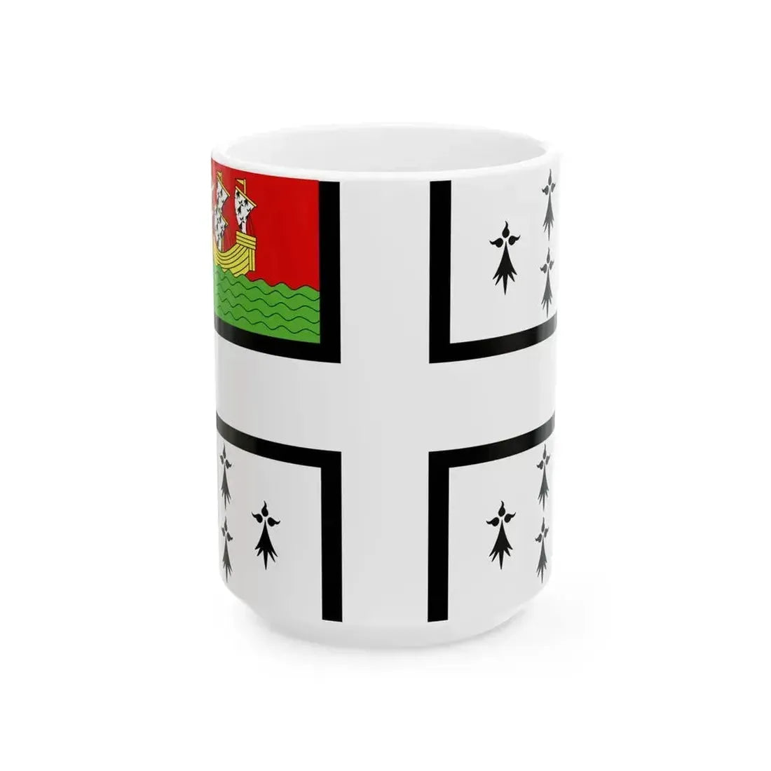 Drapeau de Nantes (France) White Coffee Mug 15oz - Go Mug Yourself