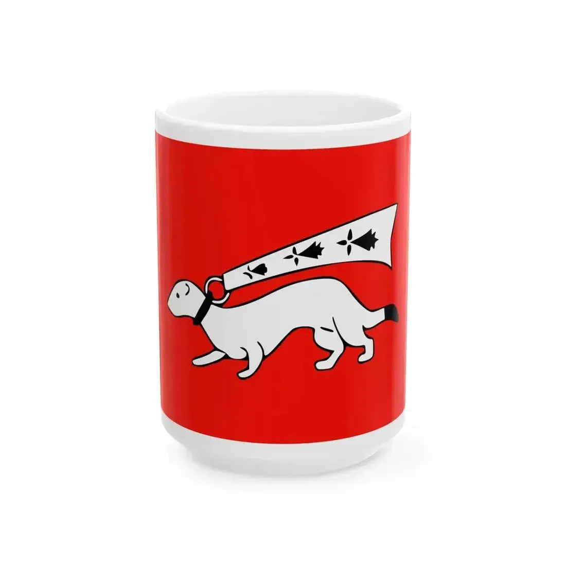 Drapeau de Vannes (Belgium) White Coffee Mug 15oz - Go Mug Yourself