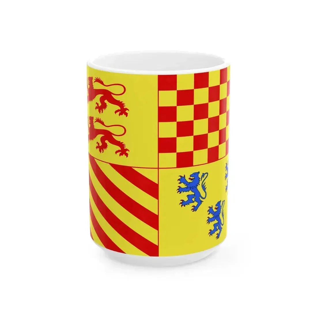 Drapeau departement fr Correze (France) White Coffee Mug 15oz - Go Mug Yourself