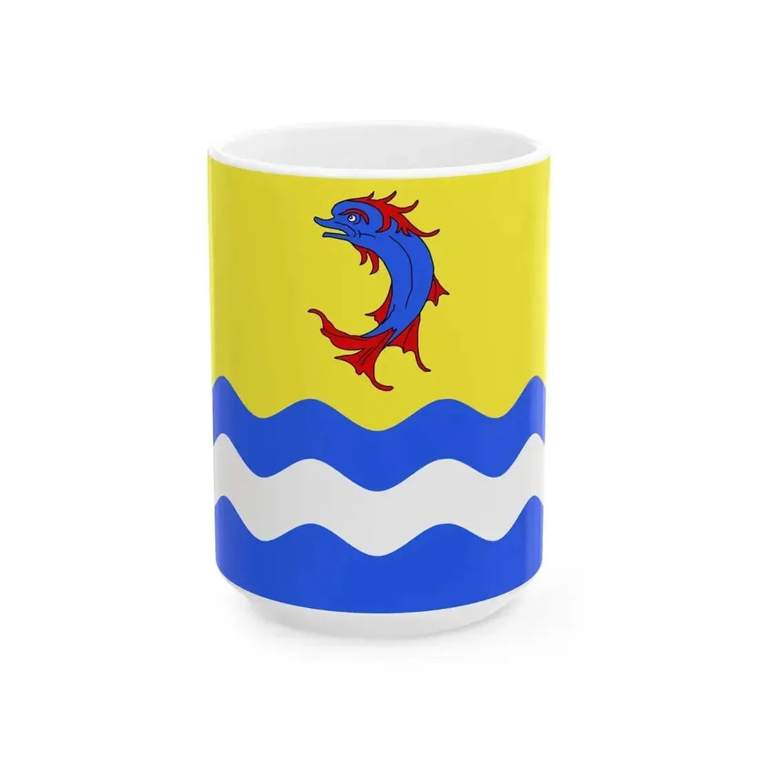 Drapeau departement fr Drome (France) White Coffee Mug 15oz - Go Mug Yourself