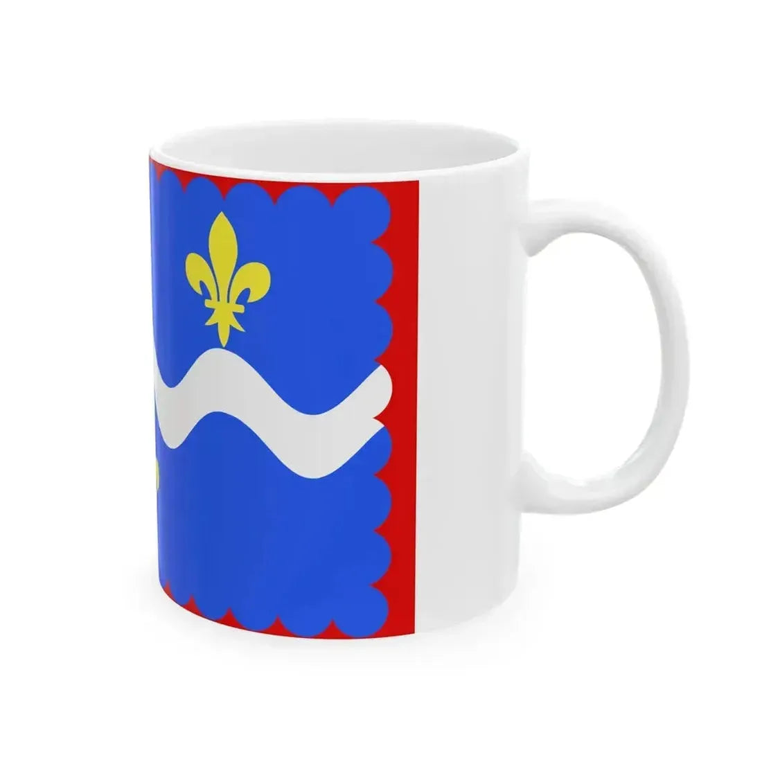 Drapeau departement fr Indre (France) White Coffee Mug - Go Mug Yourself