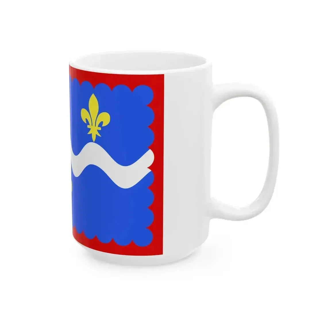Drapeau departement fr Indre (France) White Coffee Mug - Go Mug Yourself