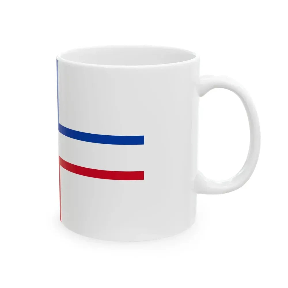 Drapeau des Huguenots du Maine (United States) White Coffee Mug - Go Mug Yourself
