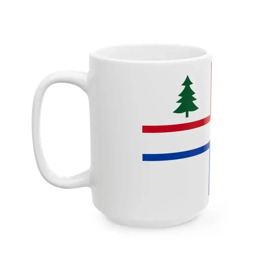 Drapeau des Huguenots du Maine (United States) White Coffee Mug - Go Mug Yourself
