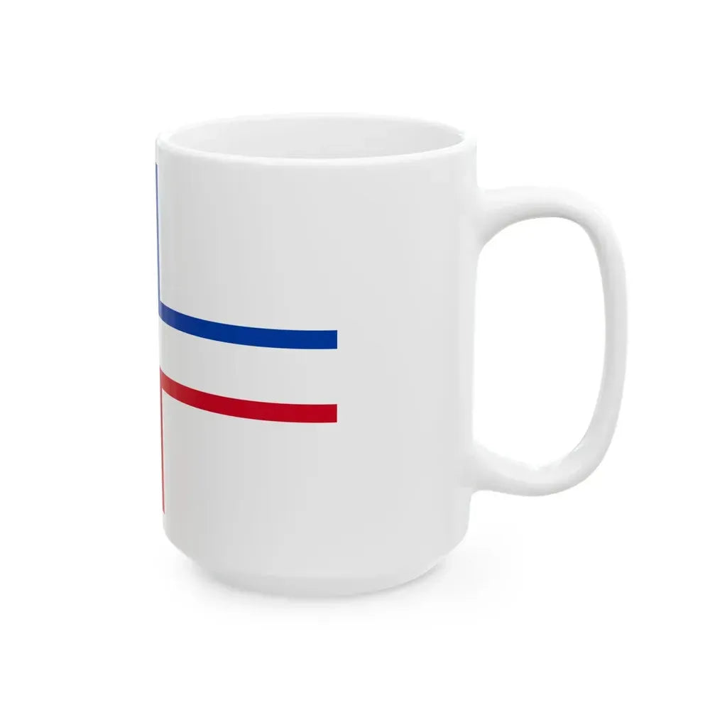 Drapeau des Huguenots du Maine (United States) White Coffee Mug - Go Mug Yourself