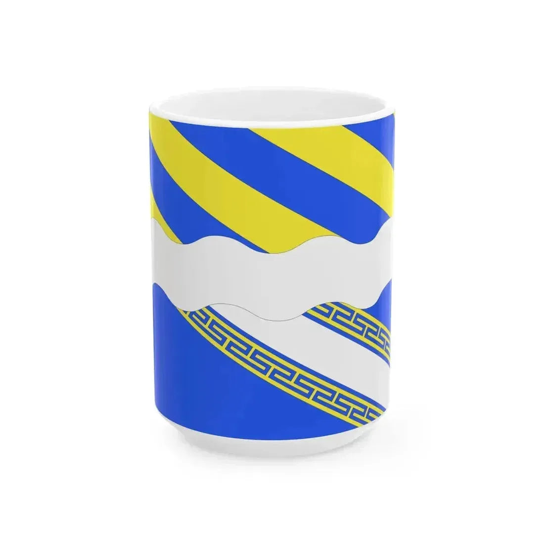Drapeau fr departement Aisne (France) White Coffee Mug 15oz - Go Mug Yourself