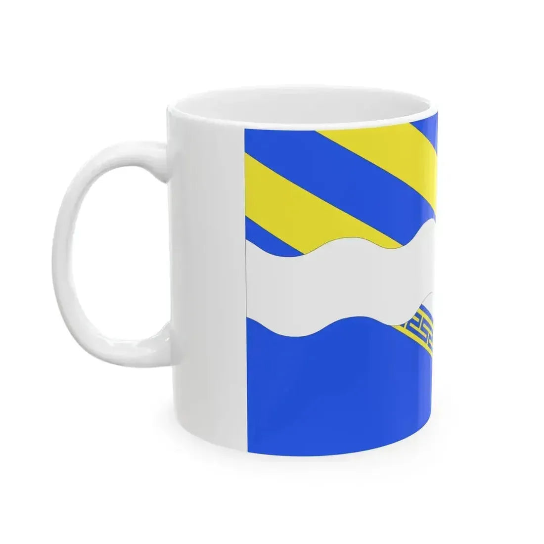 Drapeau fr departement Aisne (France) White Coffee Mug - Go Mug Yourself
