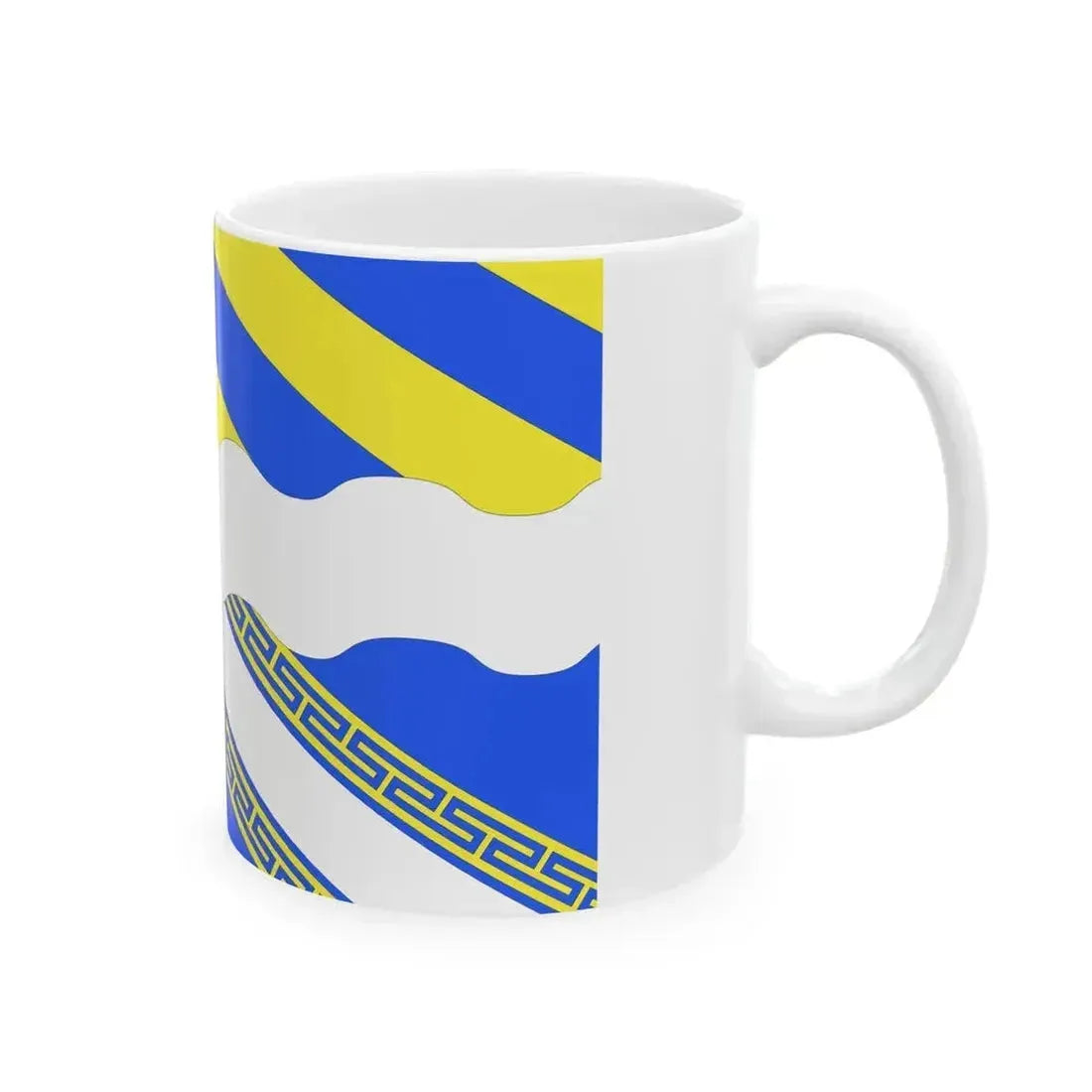 Drapeau fr departement Aisne (France) White Coffee Mug - Go Mug Yourself