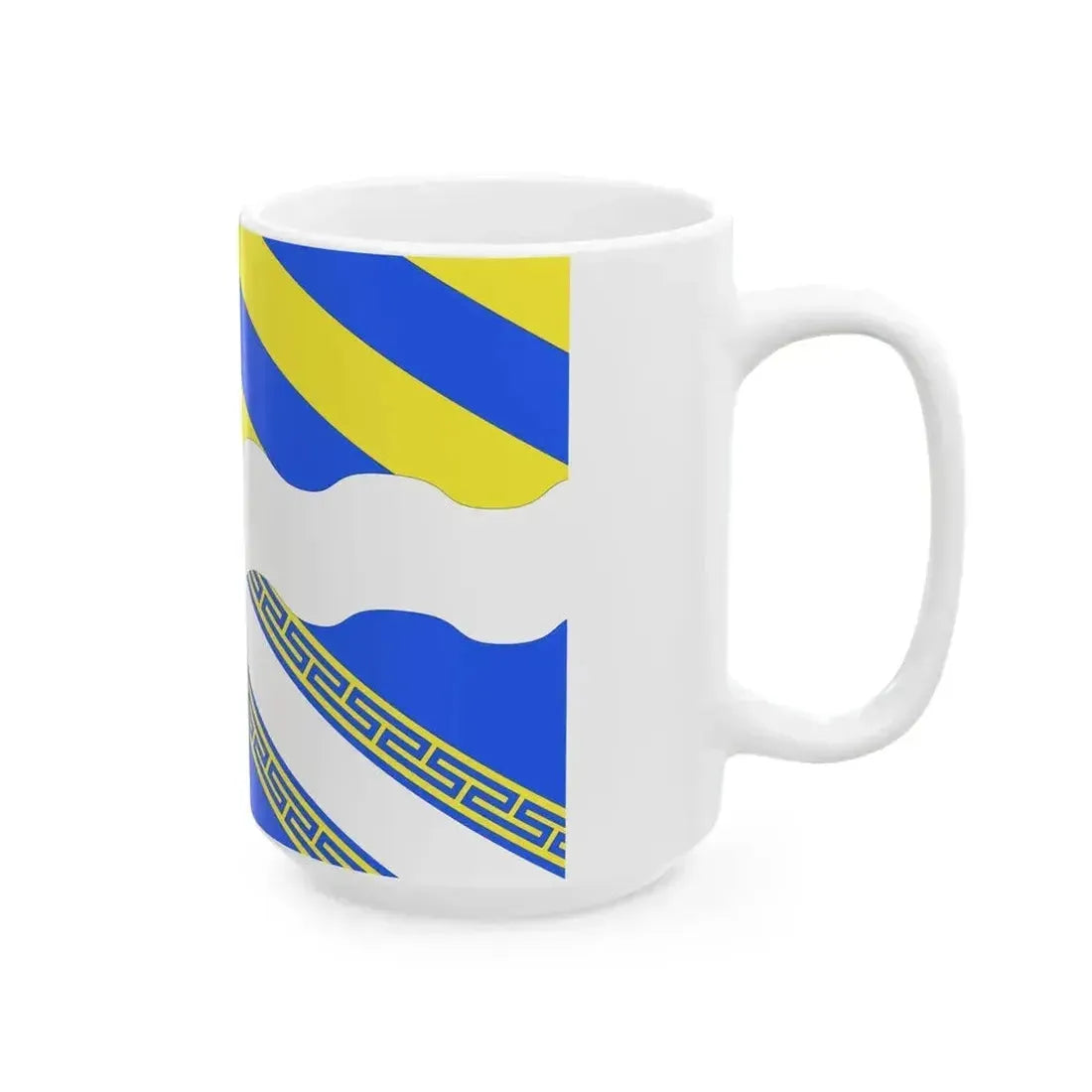 Drapeau fr departement Aisne (France) White Coffee Mug - Go Mug Yourself