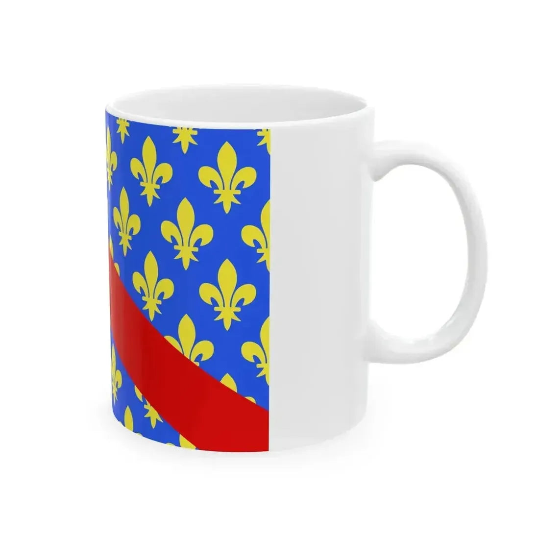 Drapeau fr departement Allier (France) White Coffee Mug - Go Mug Yourself