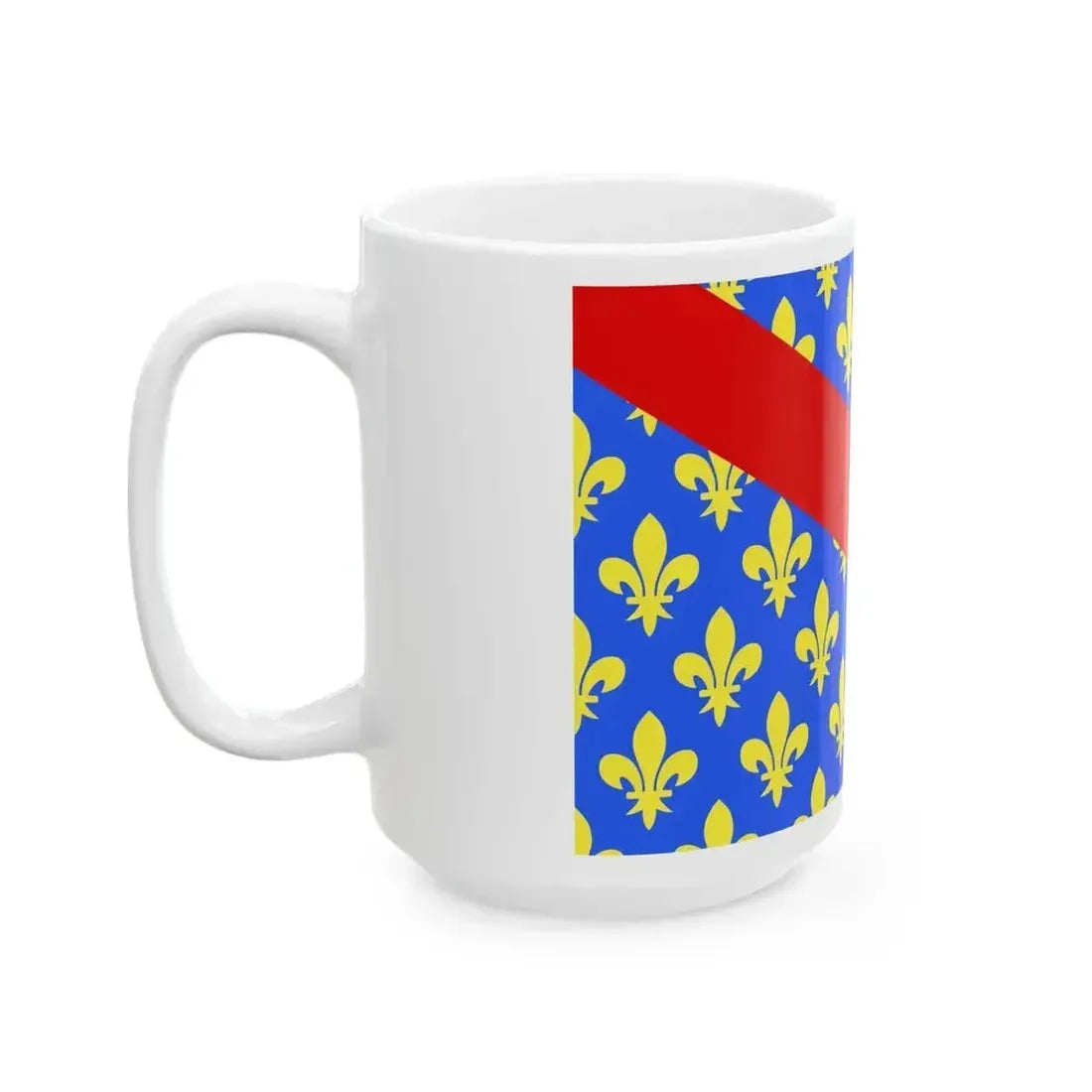 Drapeau fr departement Allier (France) White Coffee Mug - Go Mug Yourself