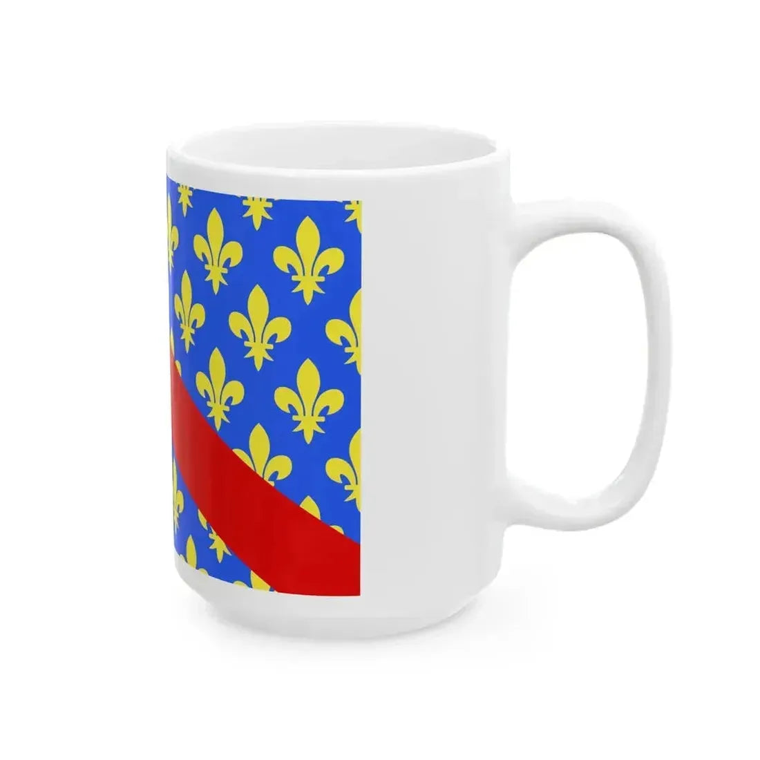 Drapeau fr departement Allier (France) White Coffee Mug - Go Mug Yourself