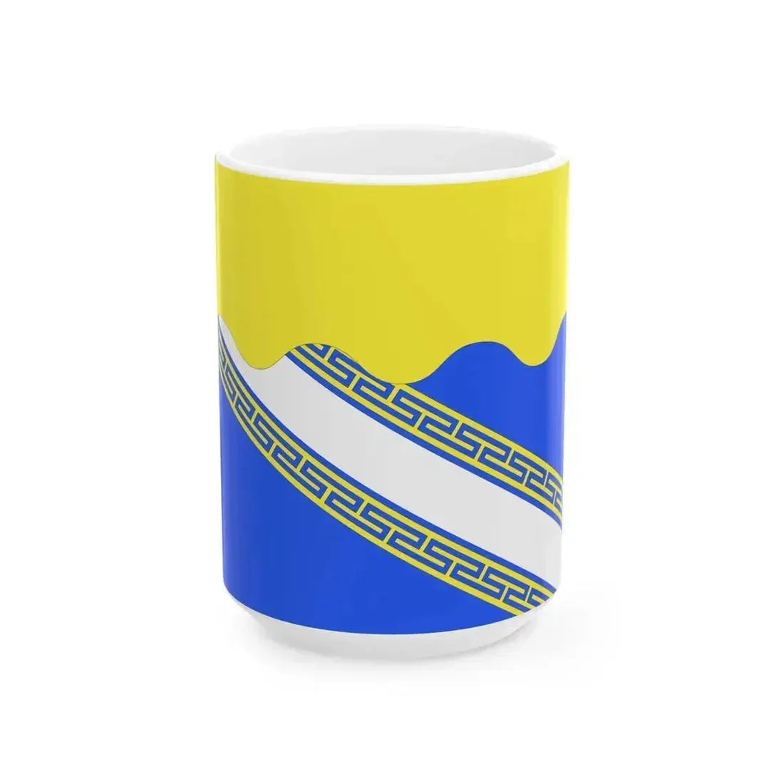 Drapeau fr departement Aube (France) White Coffee Mug 15oz - Go Mug Yourself