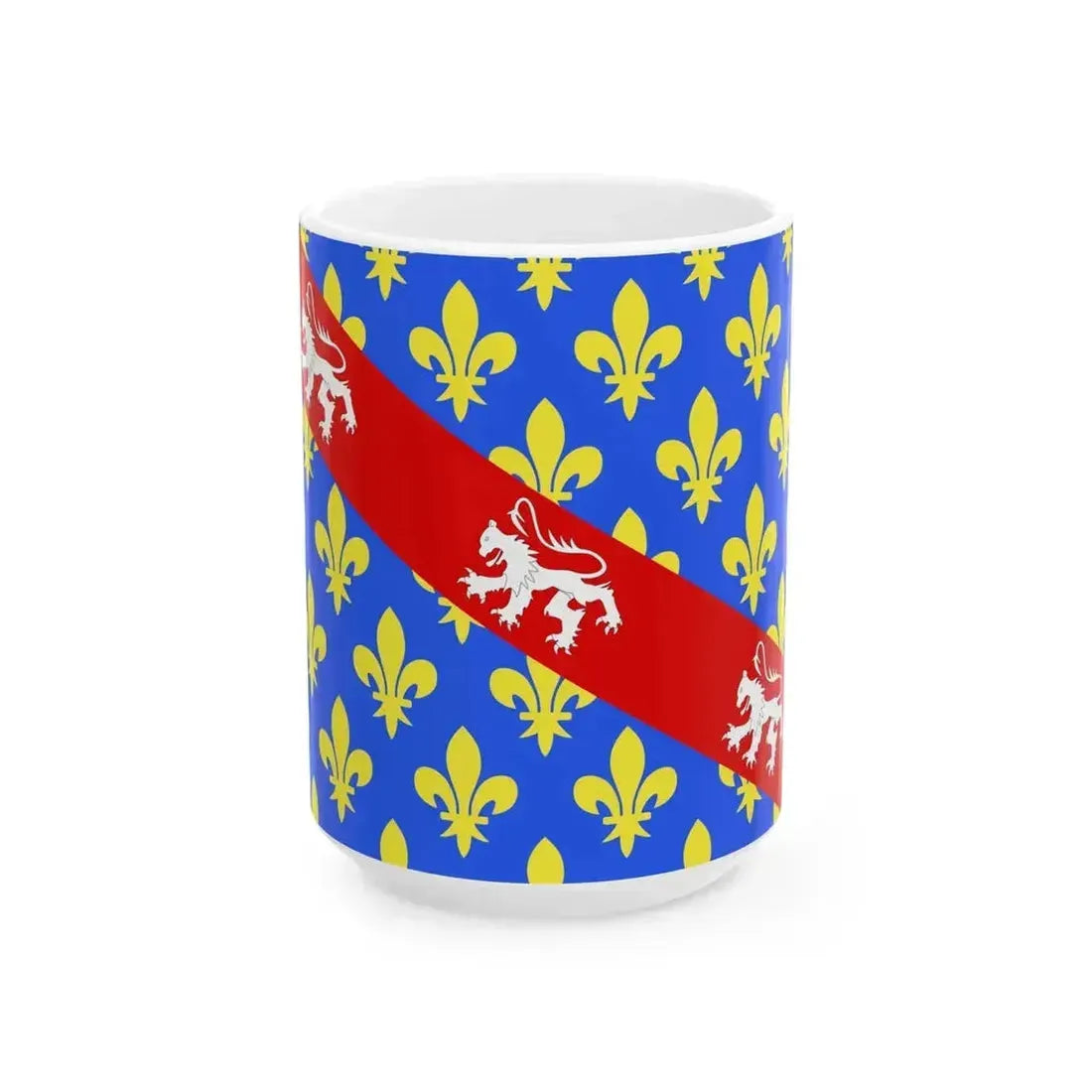 Drapeau fr departement Creuse (France) White Coffee Mug 15oz - Go Mug Yourself