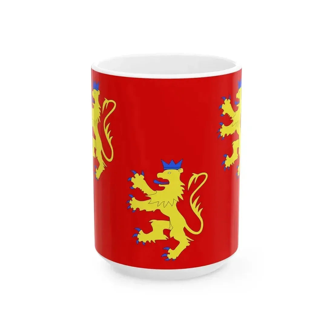 Drapeau fr departement Dordogne (France) White Coffee Mug 15oz - Go Mug Yourself