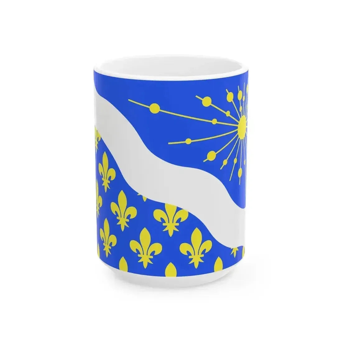 Drapeau fr departement Essonne (France) White Coffee Mug 15oz - Go Mug Yourself