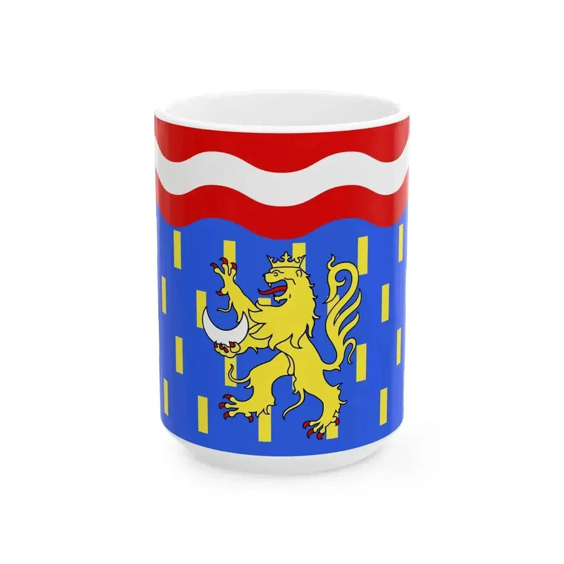 Drapeau fr departement Haute-Saone (France) White Coffee Mug 15oz - Go Mug Yourself