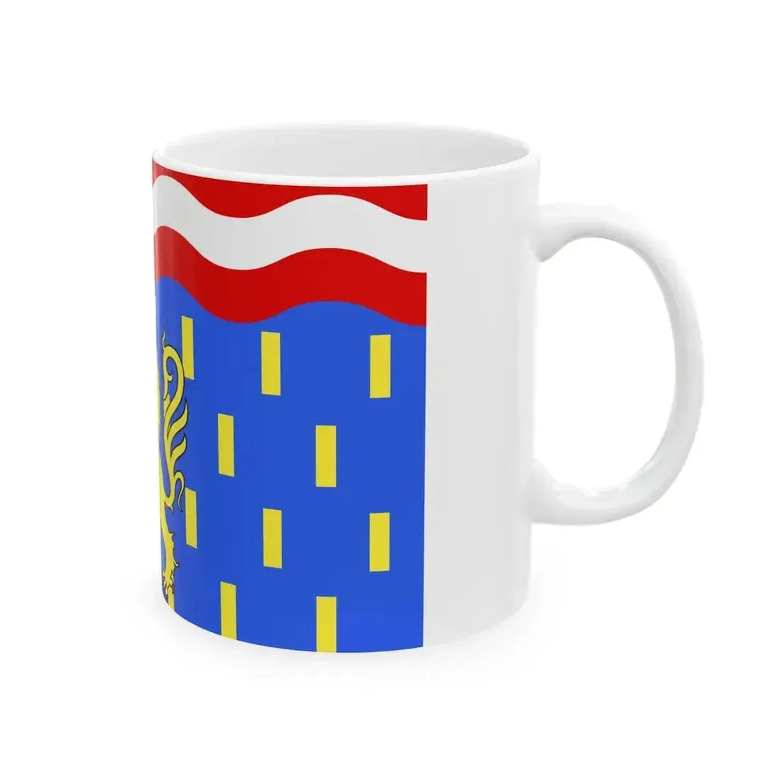 Drapeau fr departement Haute-Saone (France) White Coffee Mug - Go Mug Yourself