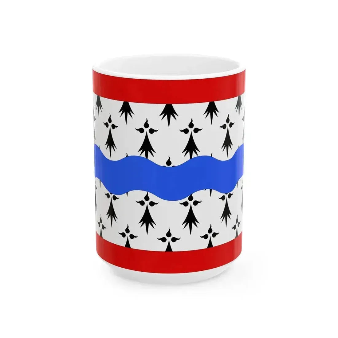 Drapeau fr departement Haute-Vienne (France) White Coffee Mug 15oz - Go Mug Yourself