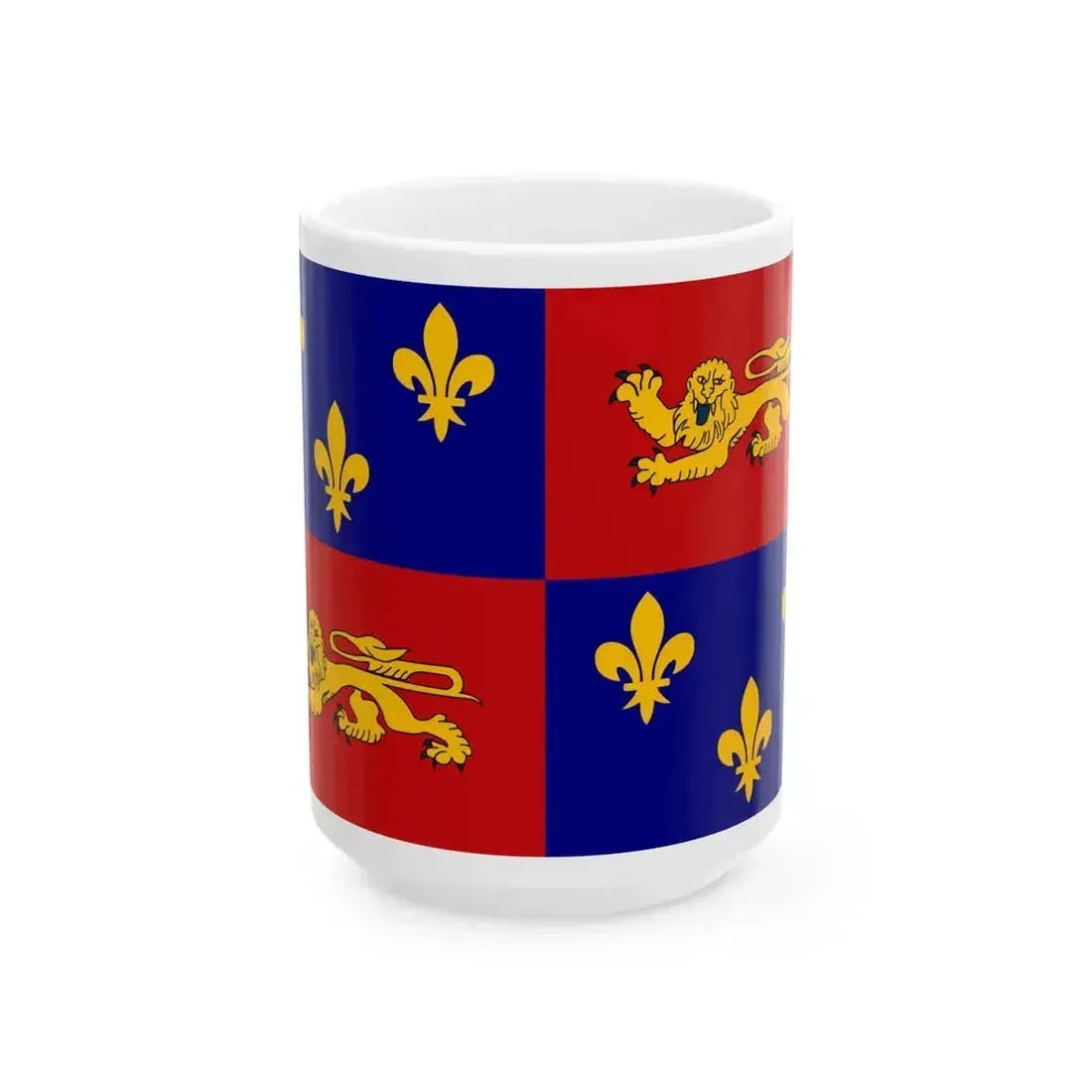 Drapeau fr departement Landes (France) White Coffee Mug 15oz - Go Mug Yourself