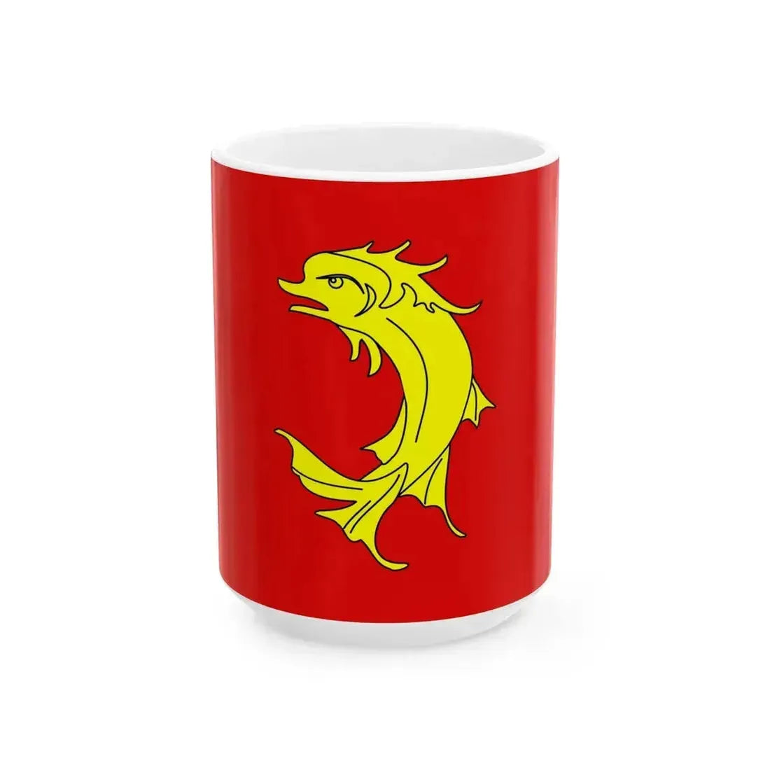Drapeau fr departement Loire (France) White Coffee Mug 15oz - Go Mug Yourself
