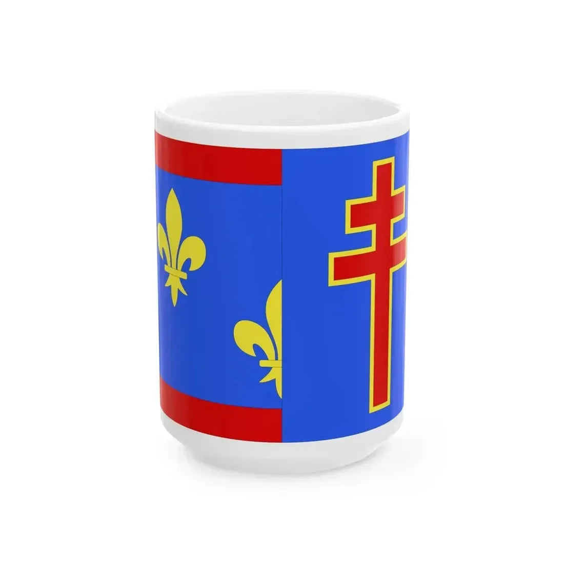 Drapeau fr departement Maine-et-Loire (France) White Coffee Mug 15oz - Go Mug Yourself