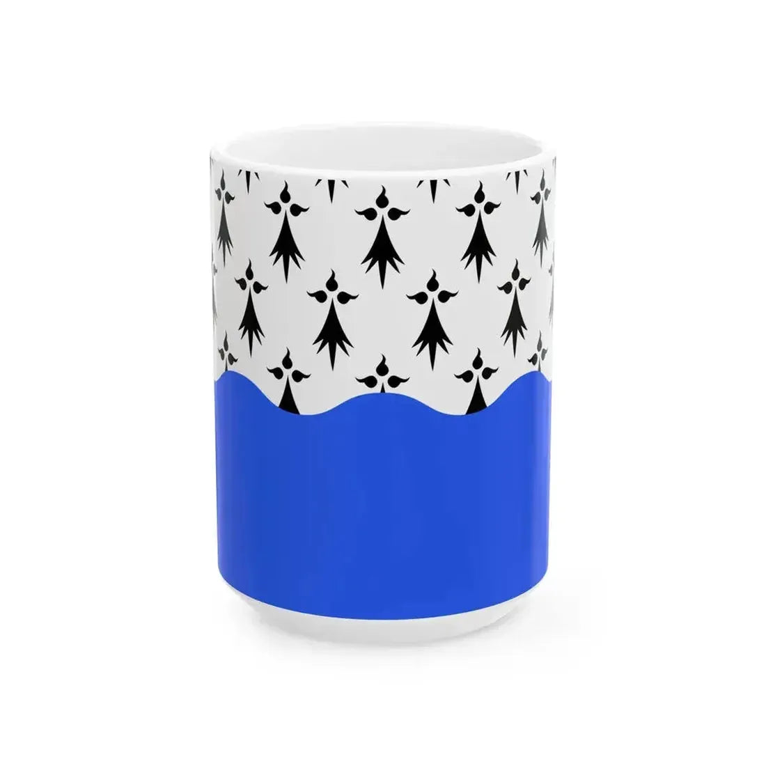 Drapeau fr departement Morbihan (France) White Coffee Mug 15oz - Go Mug Yourself