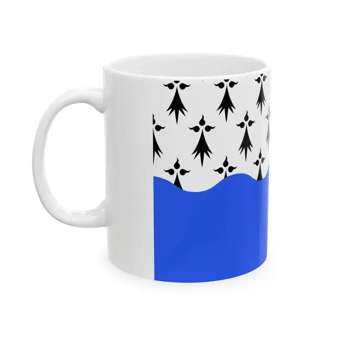 Drapeau fr departement Morbihan (France) White Coffee Mug - Go Mug Yourself