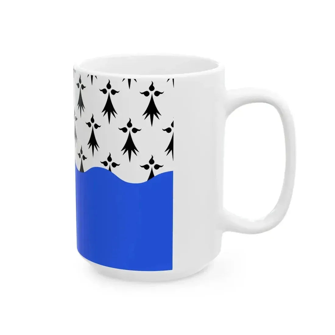 Drapeau fr departement Morbihan (France) White Coffee Mug - Go Mug Yourself