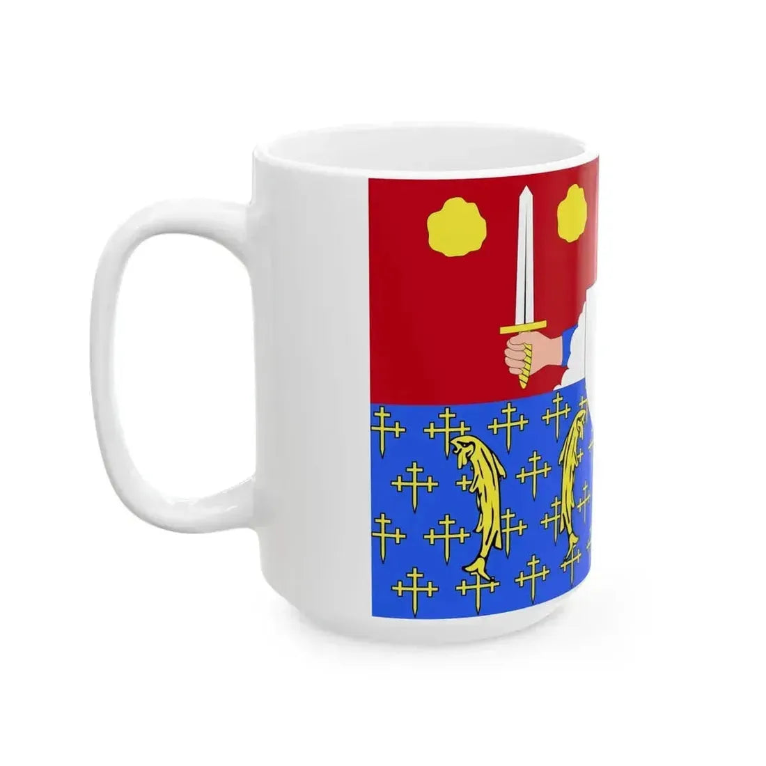Drapeau fr departement Moselle (France) White Coffee Mug - Go Mug Yourself