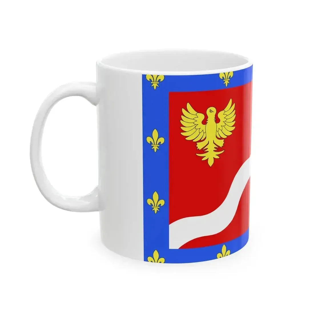 Drapeau fr departement Val-dOise (France) White Coffee Mug - Go Mug Yourself
